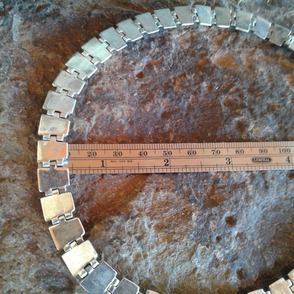 Sterling Silver multi inlay choker necklace set - Picture 15 of 16